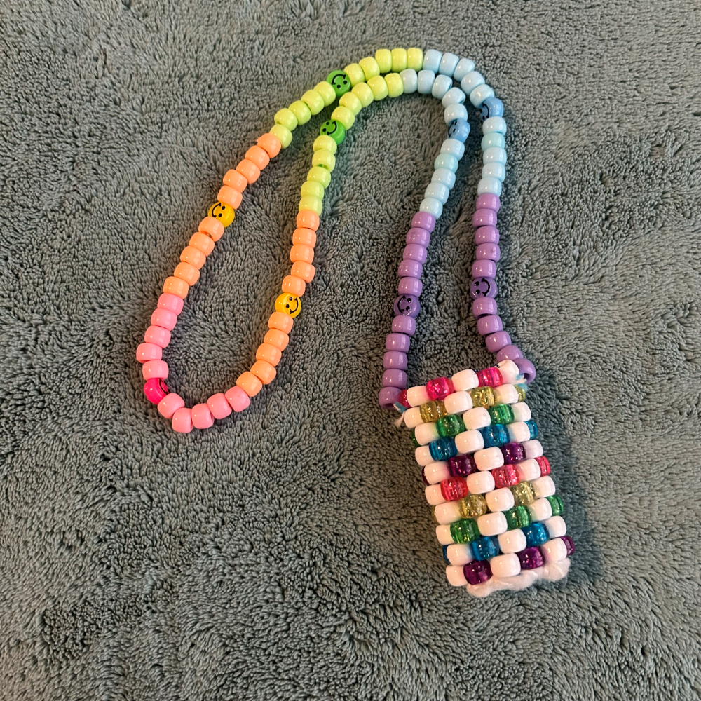Rainbow Kandi Necklace Lighter Holder